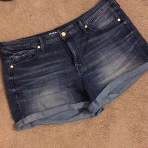 Mossimo High Rise Midi Jean Shorts